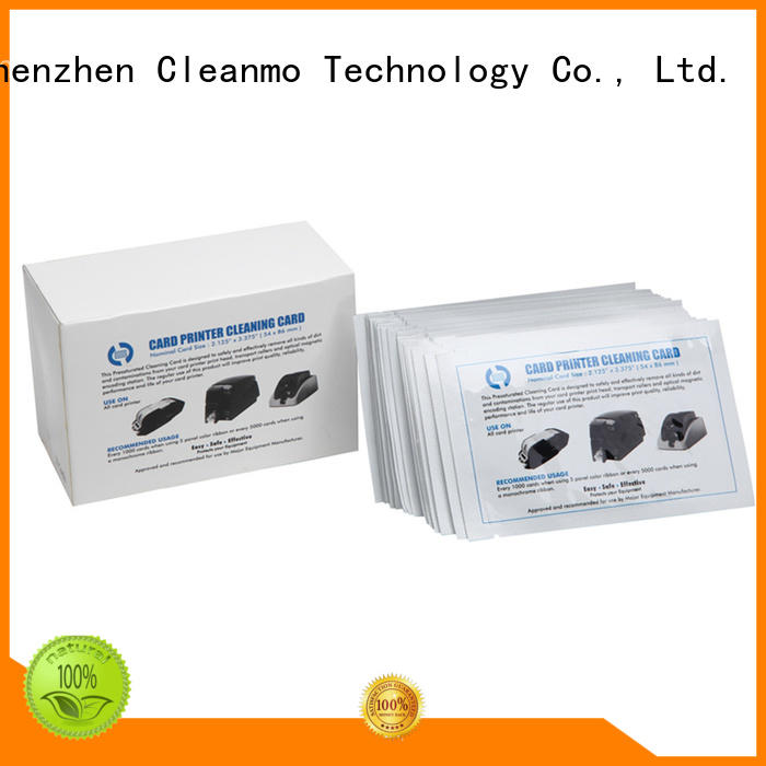 Cleanmo blending spunlace zebra printer cleaning wholesale for ID card printers