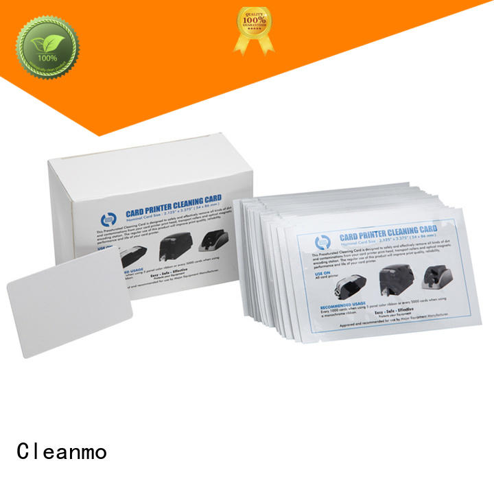 Cleanmo laminate credit card cleaner wholesale for ID Card Printers