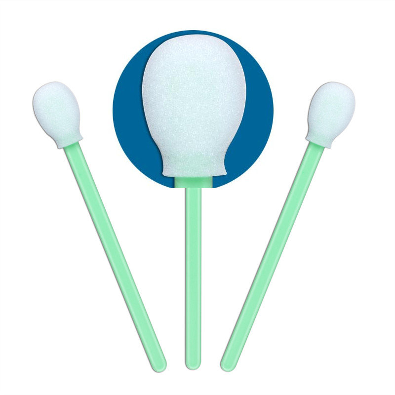 Cleanmo green handle oral sponge swabs supplier for Micro-mechanical cleaning-1