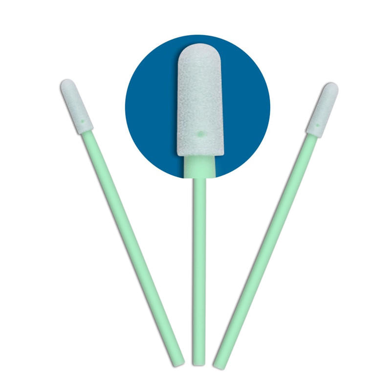 Cleanmo green handle texwipe swabs supplier for excess materials cleaning