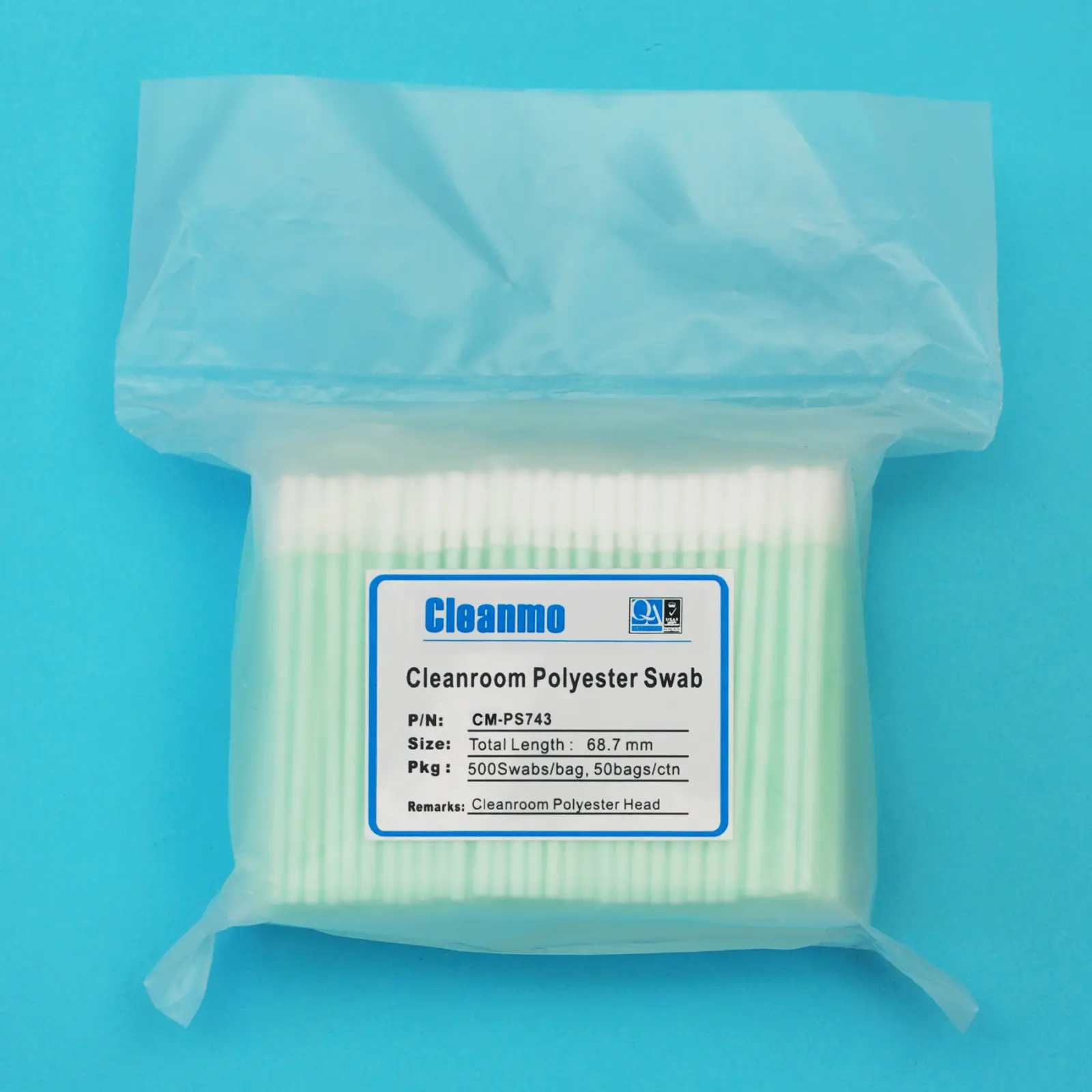Cleanmo double-layer knitted polyester dacron swab factory for optical sensors