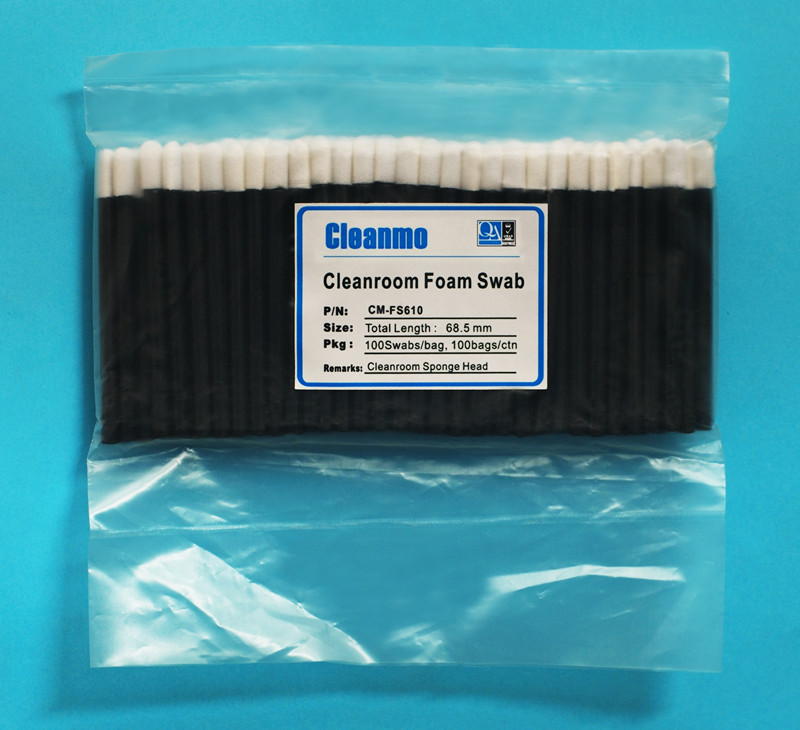 Cleanmo green handle organic cotton swabs manufacturer for Micro-mechanical cleaning-3
