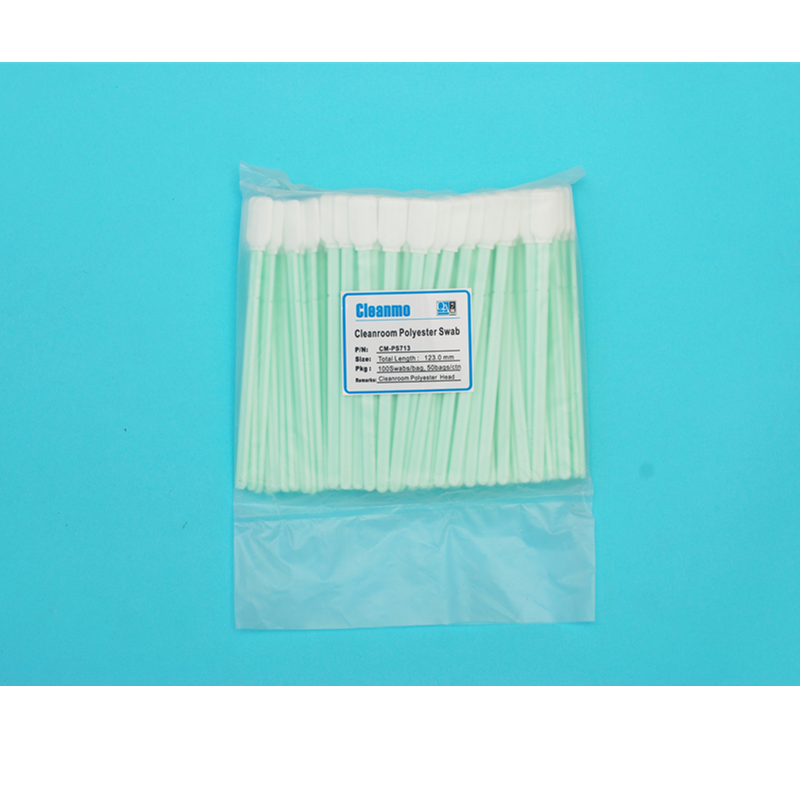 Cleanmo double-layer knitted polyester fiber optic cleaning swabs manufacturer for optical sensors