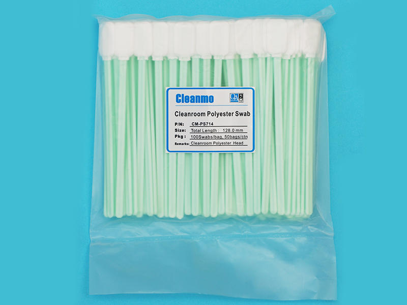 Cleanmo double-layer knitted polyester Industrial polyester swabs wholesale for optical sensors