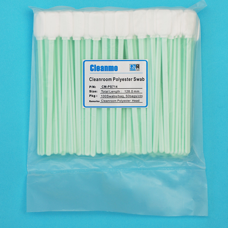 Cleanmo polypropylene handle polyester cleanroom swabs manufacturer for optical sensors-7