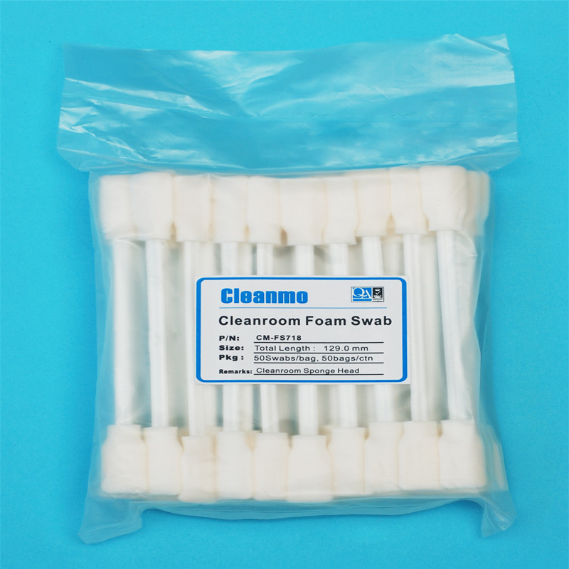 Cleanmo green handle foam cleaning swabs manufacturer for Micro-mechanical cleaning-5