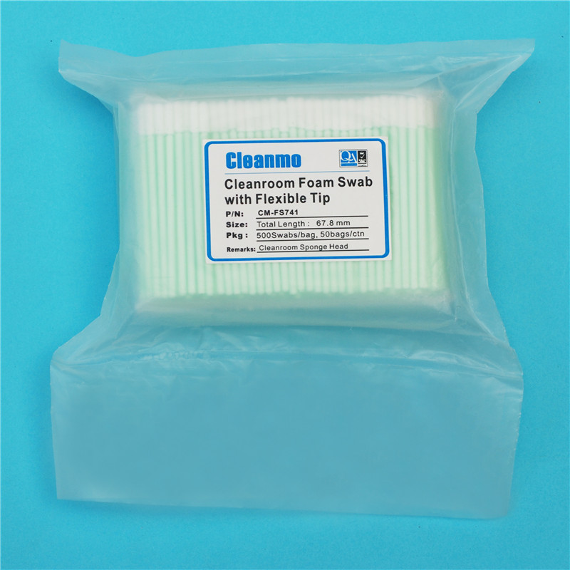 Cleanmo green handle large swabs supplier for excess materials cleaning-5