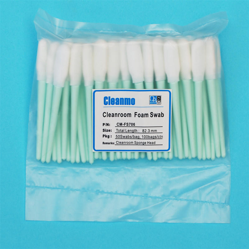 Cleanmo ESD-safe Polypropylene handle cotton swab wholesale for Micro-mechanical cleaning