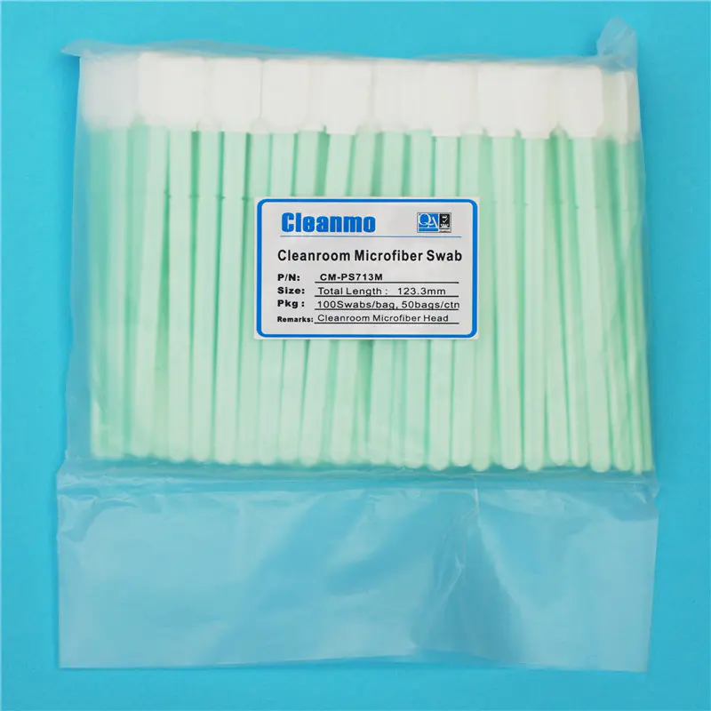 Cleanmo Polypropylene handle Microfiber Industrial Swab Sticks wholesale for general purpose cleaning