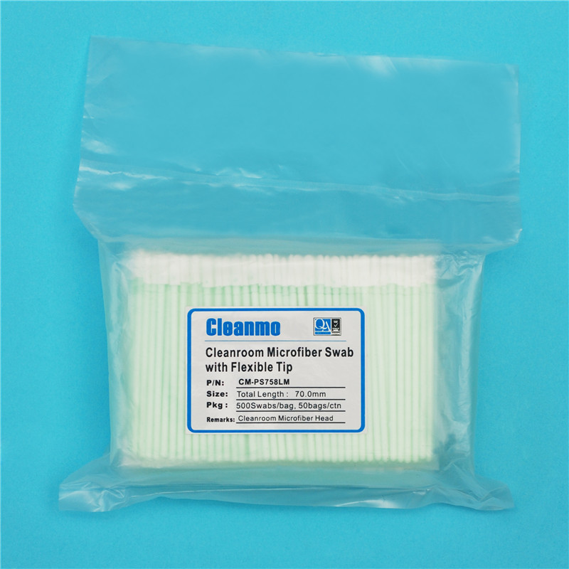 ESD-safe Microfiber Industrial Swab Sticks double layers of microfiber fabric manufacturer for Micro-mechanical cleaning-5