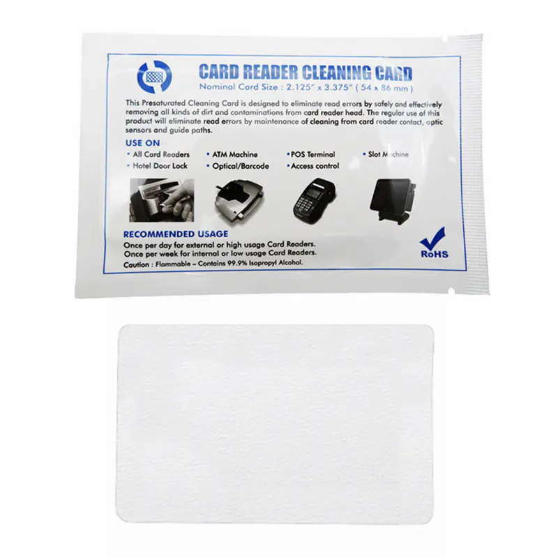 CR80 cleaning card for ATM/POS/Card reader