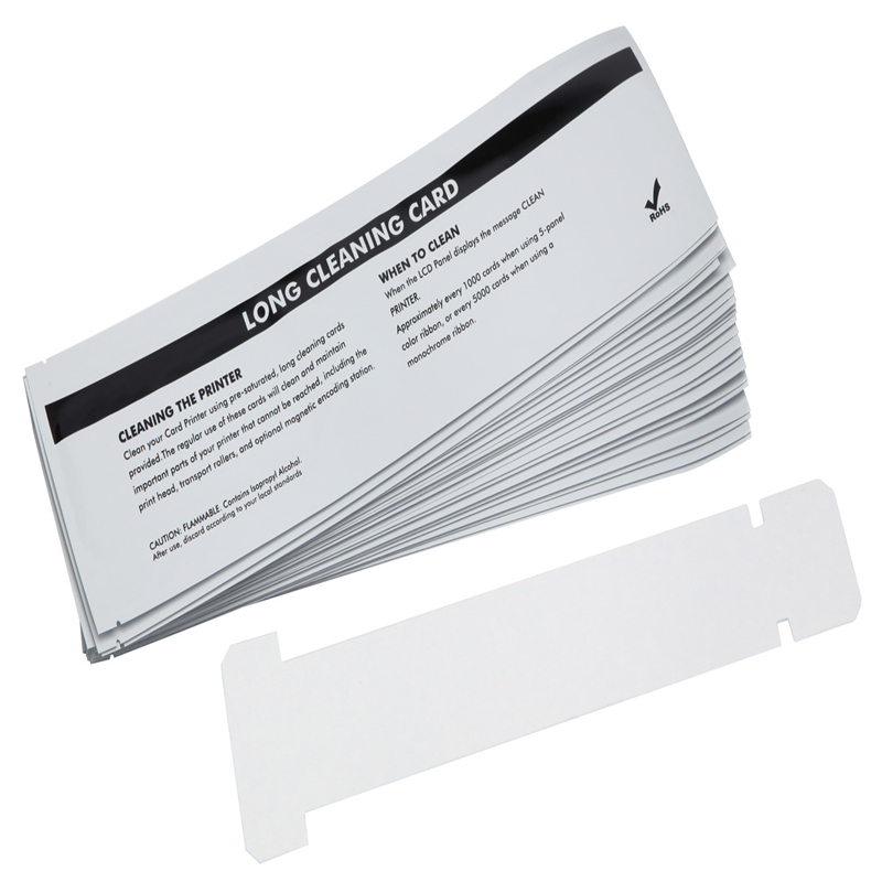 Cleaning Kits for ZXP Series 1 and ZXP Series 3 ID Card Printer Repair,Pack of 4 Short T Cards and 4 Long T Cards CK-105999-301