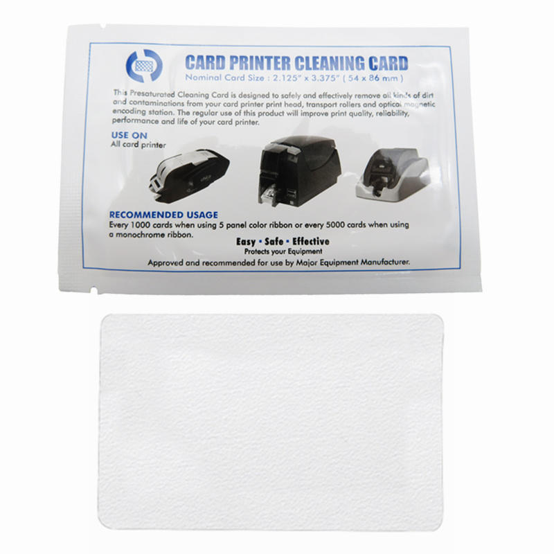 Cleanmo Aluminum foil packing zebra printer cleaning cards wholesale for Zebra P120i printer