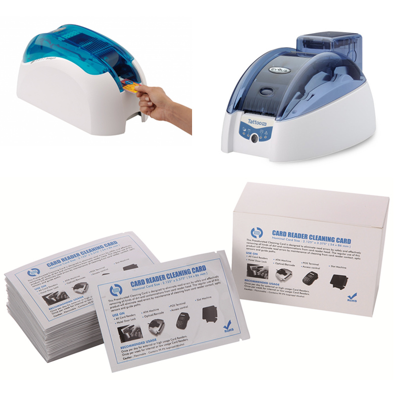 Cleanmo Hot-press compound laser printer cleaning kit supplier for Evolis printer-5