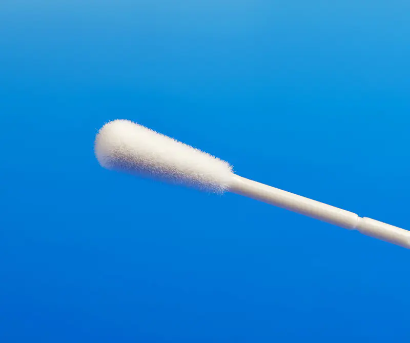 ODM flocked nylon swab frosted tail of swab handle factory for hospital