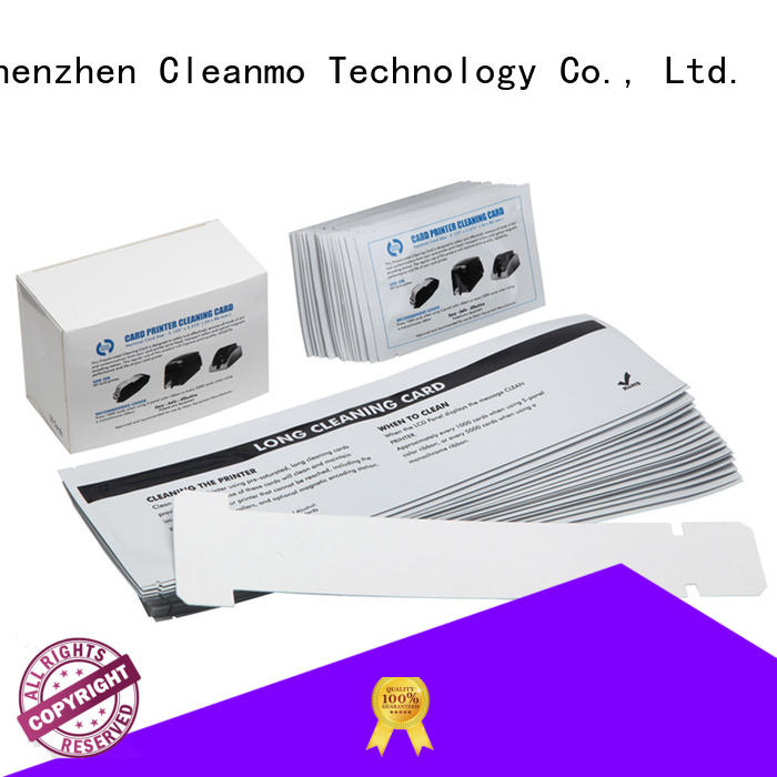 Cleanmo T shape zebra printer cleaning supplier for Zebra P120i printer