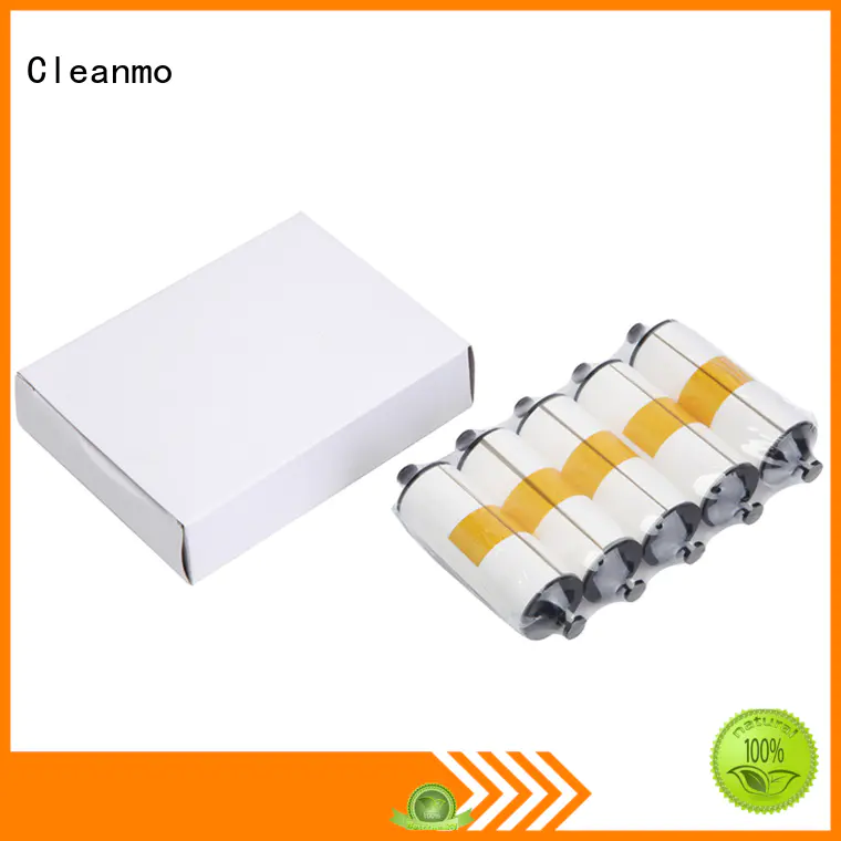 Cleanmo non woven zebra printer cleaning manufacturer for ID card printers