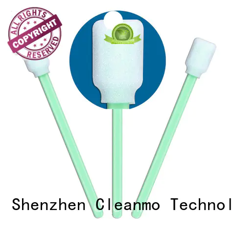 Cleanmo green handle swab material factory price for excess materials cleaning