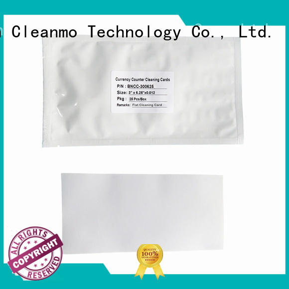 Cleanmo Scrubbing credit card machine cleaning cards manufacturer for Counting Equipment