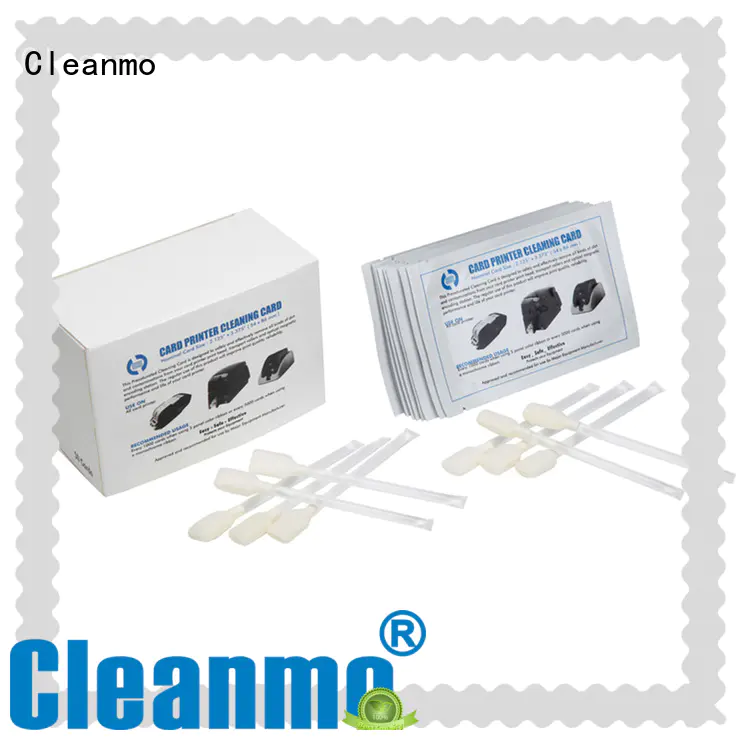 Cleanmo T shape zebra printer cleaning factory for ID card printers
