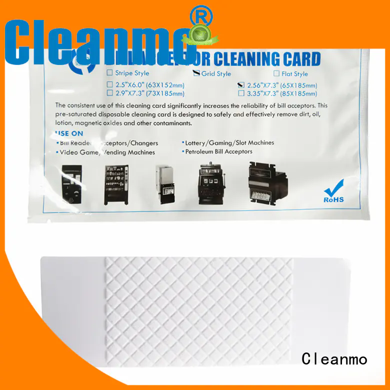 bill acceptor cleaning card style solution Cleanmo Brand company