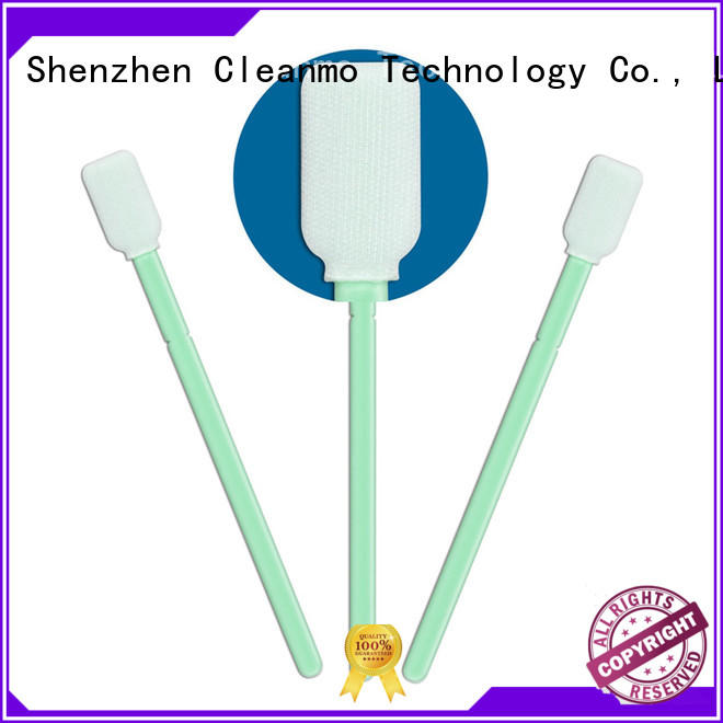 Cleanmo polypropylene handle polyester cleaning swabs manufacturer for printers