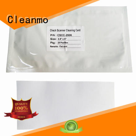 Cleanmo effective check reader cleaning card manufacturer for Canon CR-55 Check Scanner