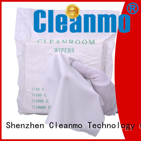 Cleanmo superior dimensional stability disposable microfiber wipes factory for chamber cleaning