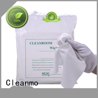 Cleanmo portable 100% polyester cleanroom wipes wholesale for chamber cleaning