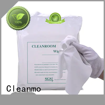 Cleanmo portable 100% polyester cleanroom wipes wholesale for chamber cleaning