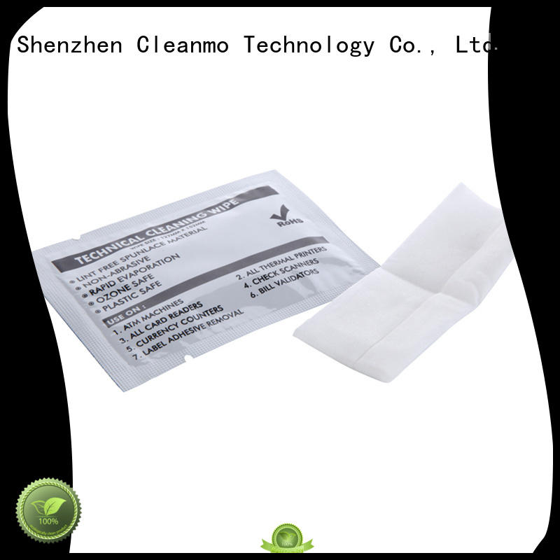 Cleanmo professional thermal printhead cleaning wipes supplier for ID Card Printers