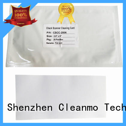Cleanmo high quality check reader cleaning cards factory for scanner cleaning