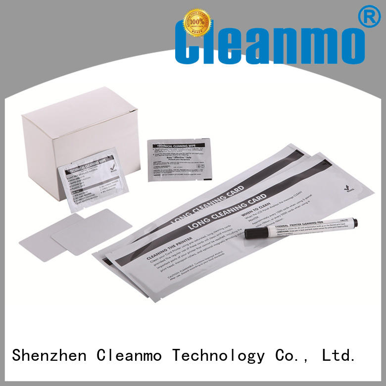 Cleanmo Aluminum Foil laser printer cleaning kit wholesale for Evolis printer