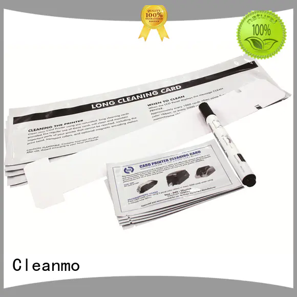 Cleanmo Aluminum foil packing CR80 Cleaning Cards factory for Javelin J360i printers