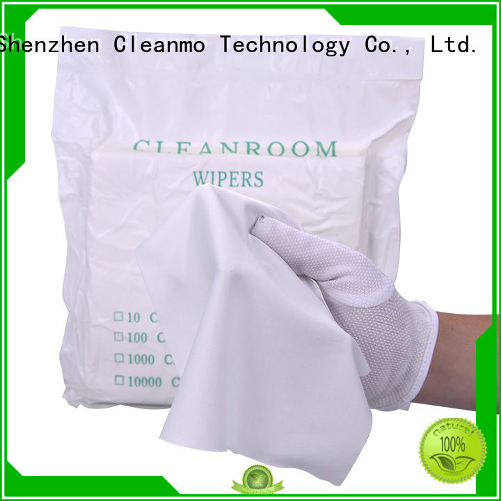 Cleanmo durable microfiber lens wipes 70% Polyester for stainless steel surface cleaning