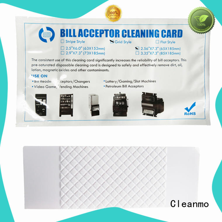 Cleanmo cost effective cleaning credit card supplier for dollar bill readers