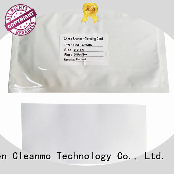 Cleanmo effective check reader cleaning cards factory for scanner cleaning