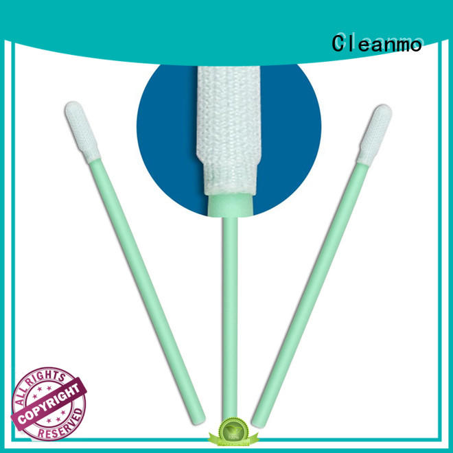 Cleanmo flexible paddle cleanroom polyester swabs manufacturer for optical sensors
