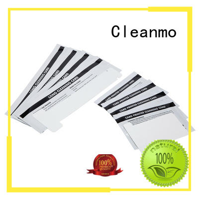 Cleanmo disposable zebra printer cleaning cards blending spunlace for ID card printers
