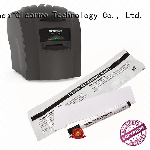 Cleanmo durable AlphaCard Short T Cleaning Cards factory for AlphaCard PRO 100 Printer
