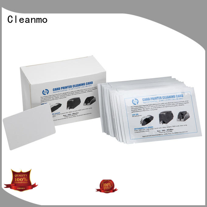 Cleanmo durable card reader cleaning card manufacturer for ID Card Printers