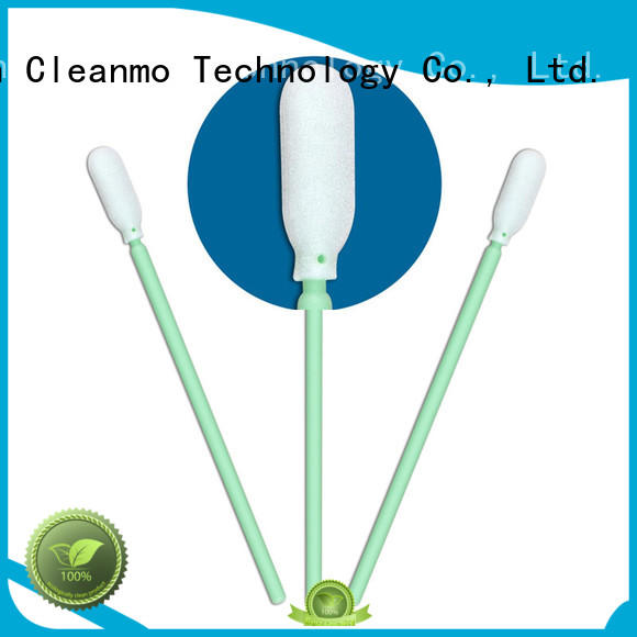 Cleanmo green handle foam tips factory price for excess materials cleaning