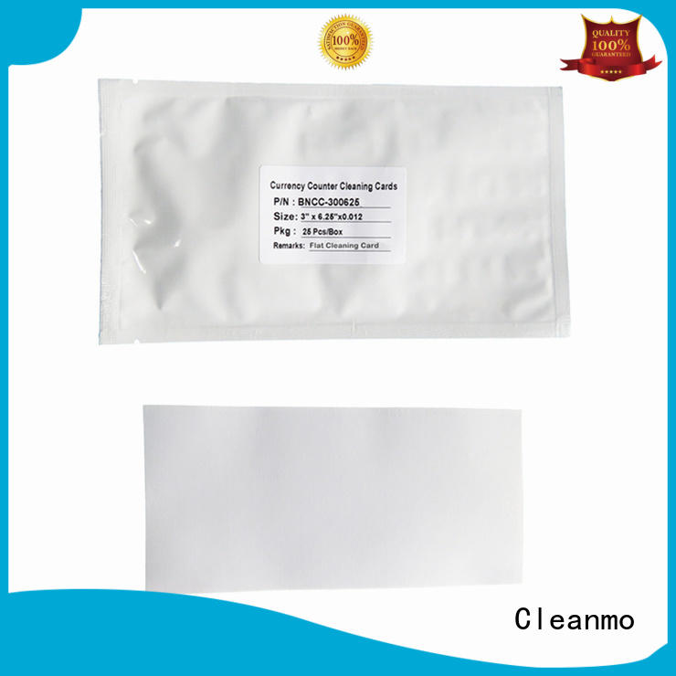Cleanmo Scrubbing credit card machine cleaning cards factory price for Counting Equipment
