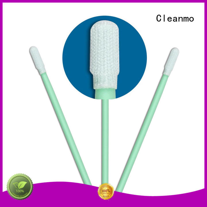 Cleanmo polypropylene handle sterile polyester swabs factory for printers
