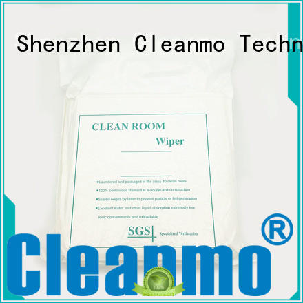 Cleanmo Brand microfiber dimensional cleanroom lens wipes manufacture