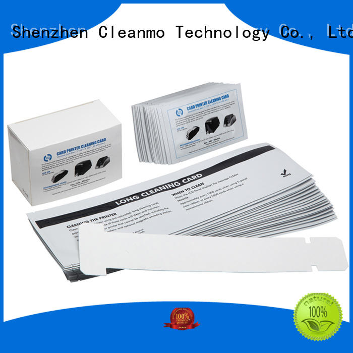 Cleanmo safe zebra printer cleaning cards supplier for Zebra P120i printer
