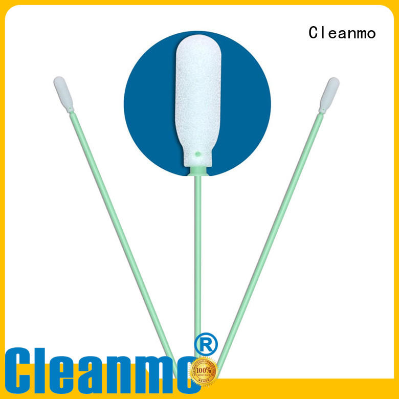 Cleanmo green handle soft swab ear wax removal factory price for excess materials cleaning