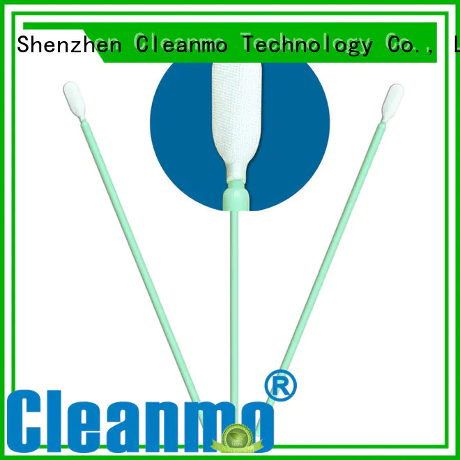 Cleanmo excellent chemical resistance Microfiber Industrial Swab Sticks supplier for excess materials cleaning