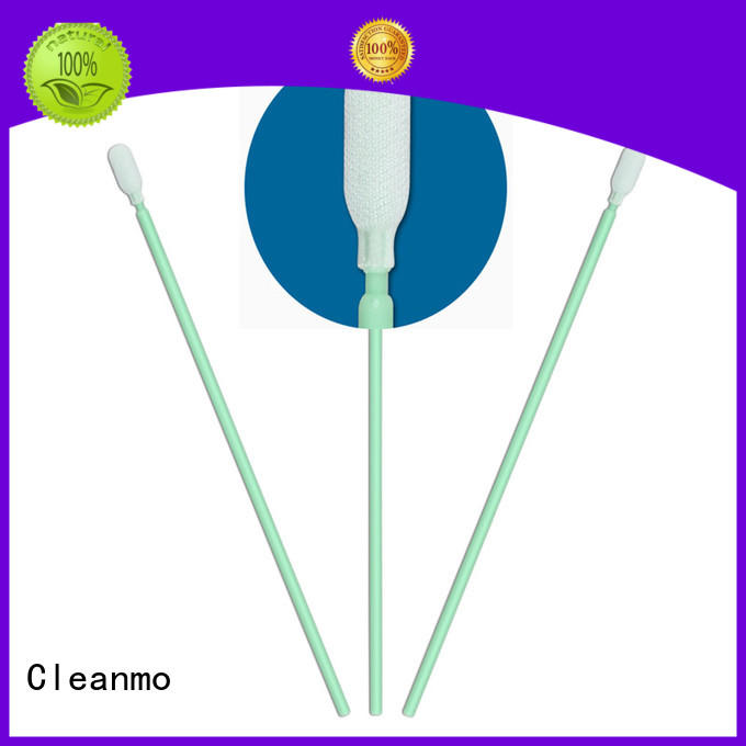 Cleanmo compatible polyester cleaning swabs double-layer knitted polyester for optical sensors