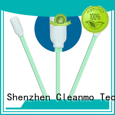 Cleanmo green handle cotton tips wholesale for general purpose cleaning